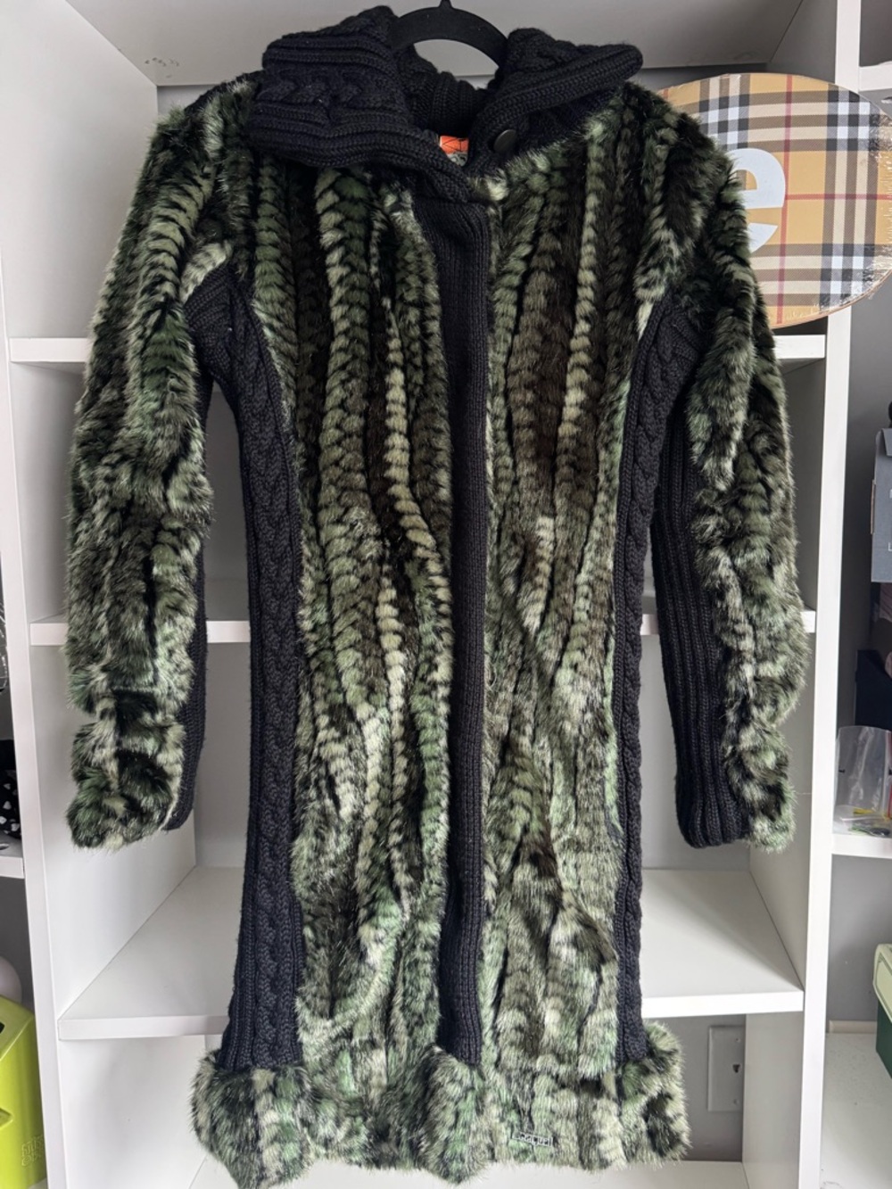 Desigual Faux Fur Heavy Cardigan